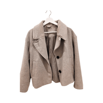 Beige cropped coat