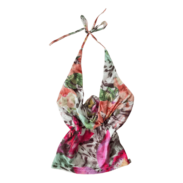 Floral halter neck top