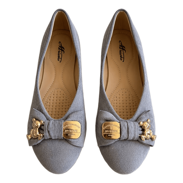 Grey ballet flats