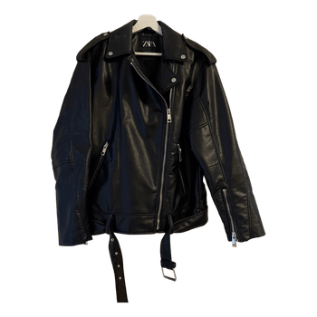 Black faux leather jacket