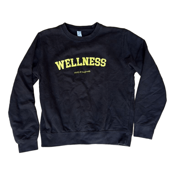 Sort sweatshirt med print