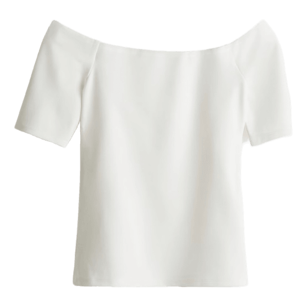Hvid off-shoulder top