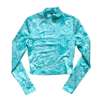 Y2K kuvioitu longsleeve paita