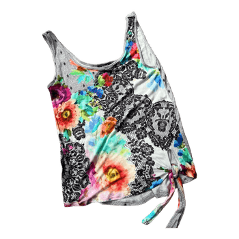 Desigual kukka- ja pitsitoppi