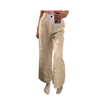 Vaaleat leveät housut