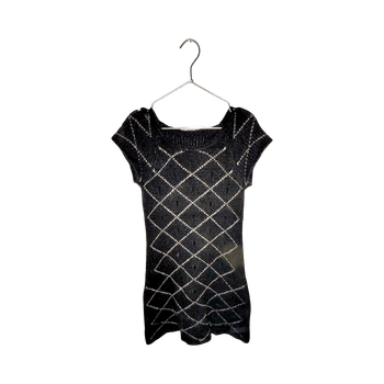 Black knitted sleeveless dress