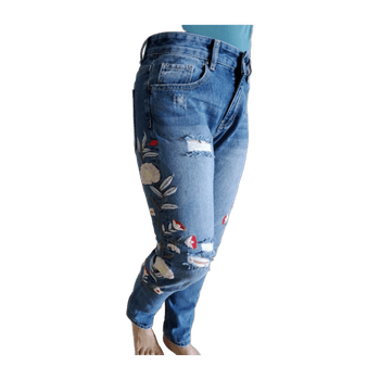 Hand work denim jeans