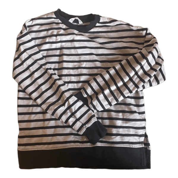 Stribet langærmet sweatshirt