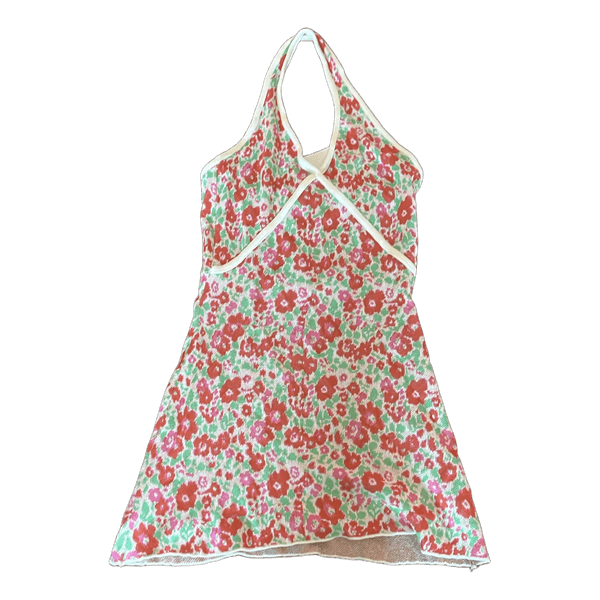 Floral halter mini dress