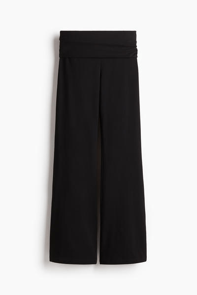Pleated cotton trousers