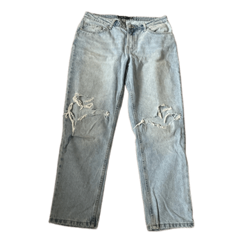 light blue ripped jeans