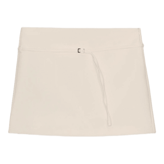 Beige mininederdel