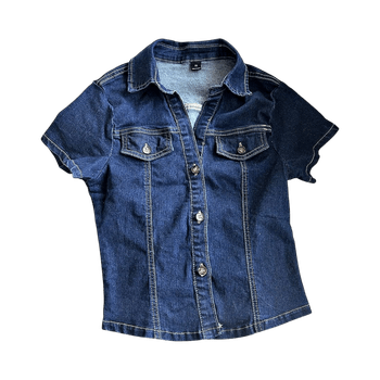 Sininen denim-paitapusero xs