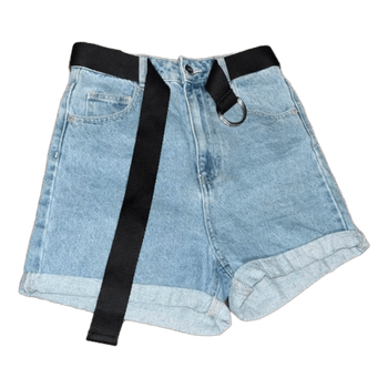 Light blue denim shorts