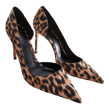 Animal-print high heels
