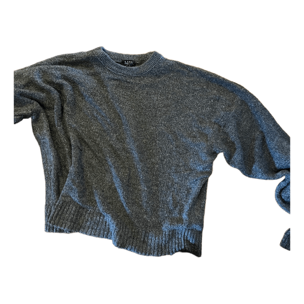 BoohooMAN grey knitted jumper