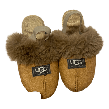 Brown furry slippers UGG
