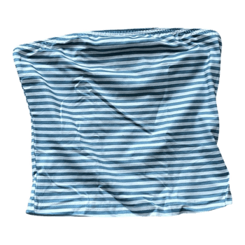 Striped strapless top