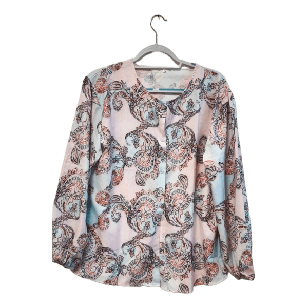 Paisley raštuoti marškiniai L XL palaidinė blouse