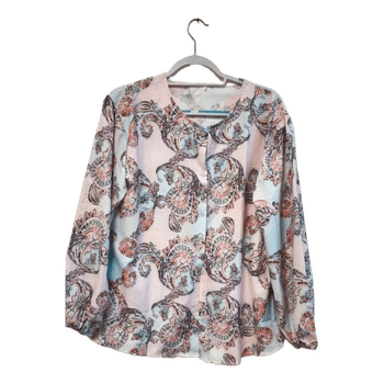 Paisley raštuoti marškiniai L XL palaidinė blouse