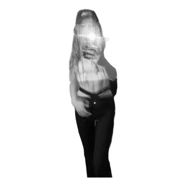 Black pants with crossover waist
