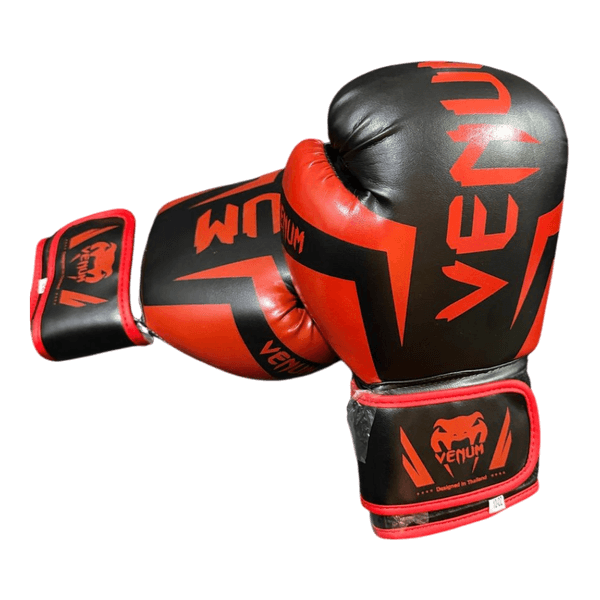 Venum boxing gloves, red and black