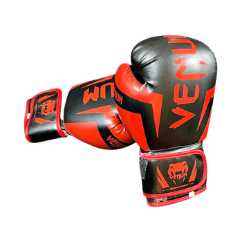 Venum boxing gloves, red and black