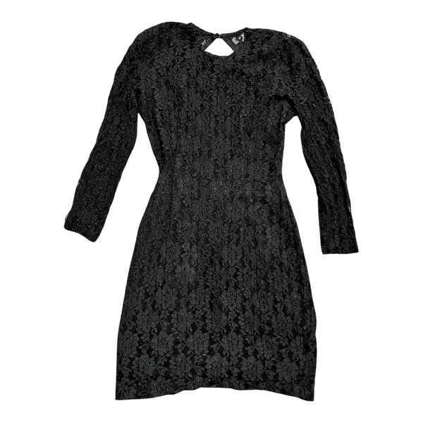 Black lace mini dress