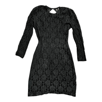Black lace mini dress