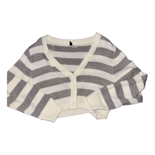 Striped knitted cardigan