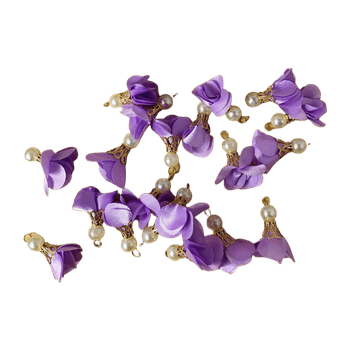 Purple flower earrings craft 