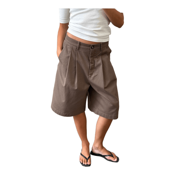 Brown wide shorts
