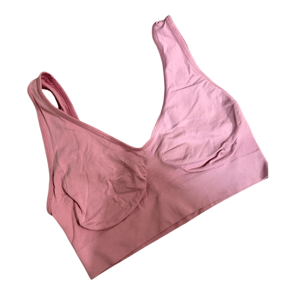 Pink seamless sports bra
