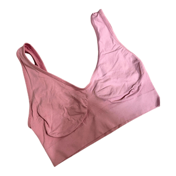 Pink seamless sports bra