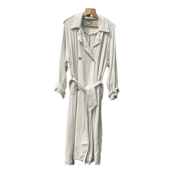 Linen blend trenchcoat