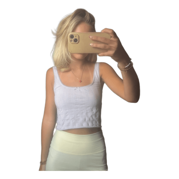 Lilla pointelle top