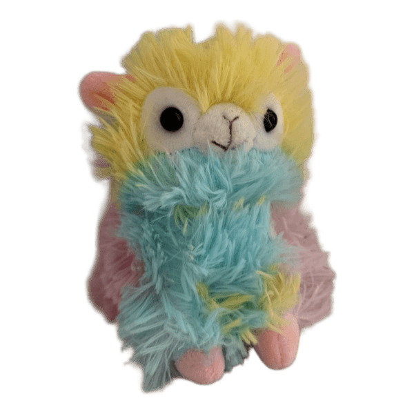 Pastel llama plush toy