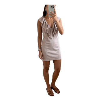 Zara beige ruffled top