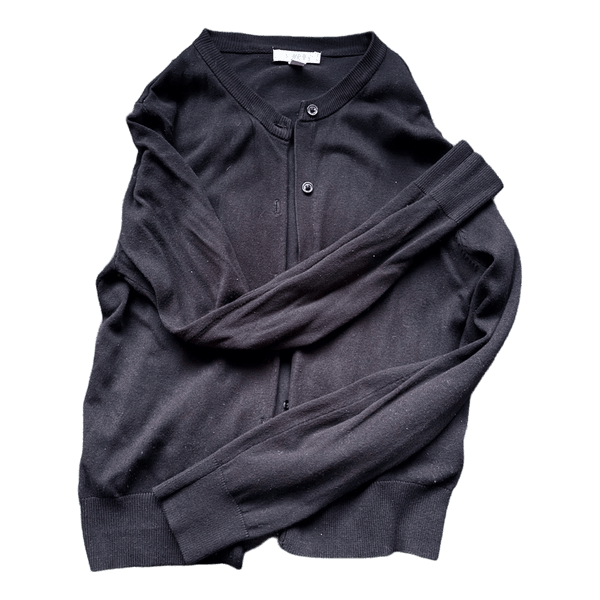 Black button-up cardigan