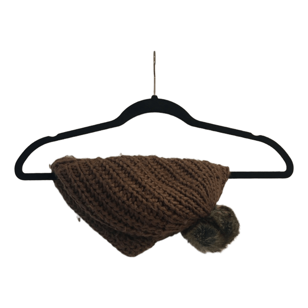 Brown knit beanie