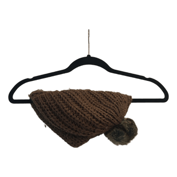 Brown knit beanie