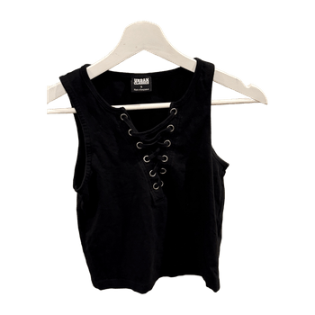 Lace-Up Sleeveless Top
