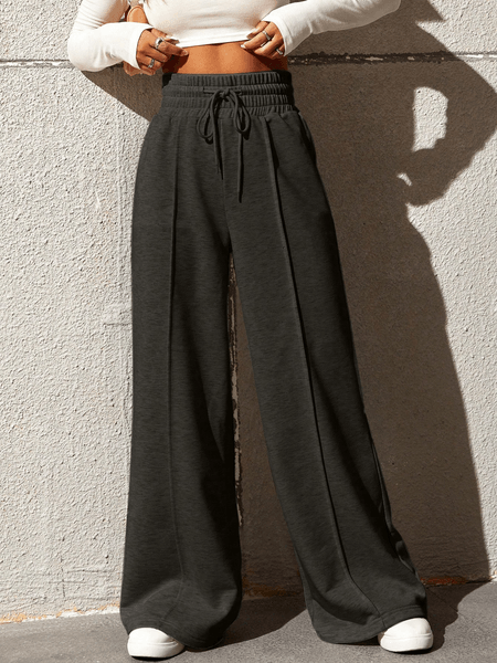 Wide leg drawstring sweatpants