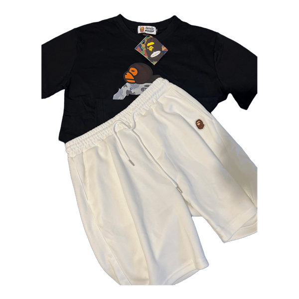 A Bathing Ape t-shirt and short set