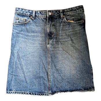denim midi skirt