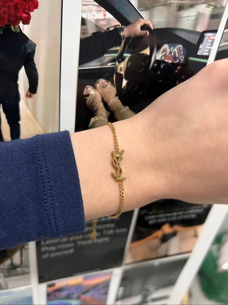 Gold tone YSL bracelet