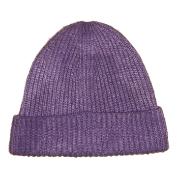 Purple knit beanie