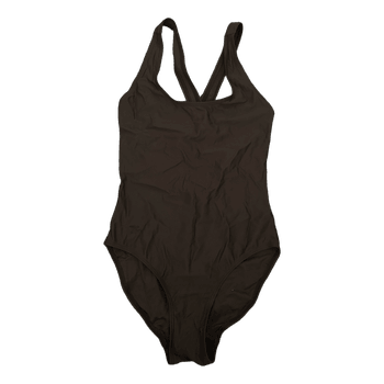 Brown one-piece swimsuit
