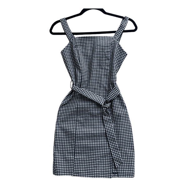 Black white gingham dress