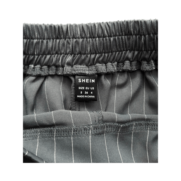 SHEIN grey pinstripe wide trousers